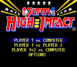 Super High Impact Title Screen